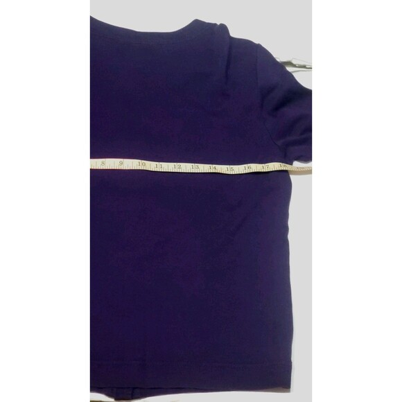 Chaps Classic Purple Cardigan M Lightweight Decorative Buttons Pockets Sweater - Picture 3 of 6